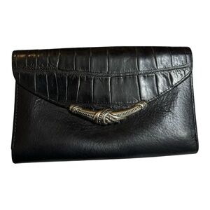 Brighton Black Leather Clutch Bag Wallet